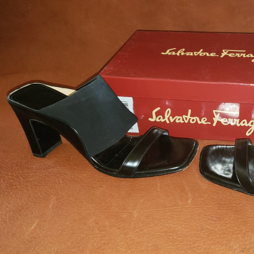 Salvatore Ferragamo Slip on Chunky Heel 7B